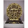 Image 1 : Ornate gilt wood carved panel with three