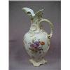 Image 1 : Porcelain ewer, 16" h., with raised swirl d