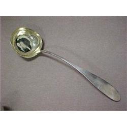 Silver punch ladle, gold wash on interior o