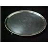 Image 1 : A sterling silver salver, oval form with be