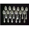 Image 1 : A set of twelve sterling silver dessert spo