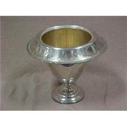 Sterling silver centerbowl with engraved fl