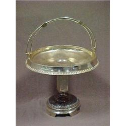Victorian quadruple plated cake basket with