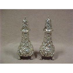 A pair of Steiff "Rose" sterling silver foo