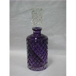 Amethyst lead crystal decanter with all ove