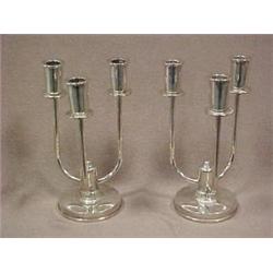 A pair of sterling silver Art Deco triple c