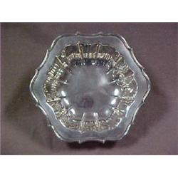 Sterling silver serving bowl, 11" dia., scal