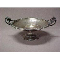 Silver tazza, raised bead decoration around