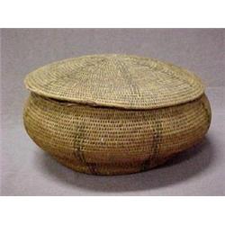 Southwestern Indian basket in round form