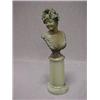 Image 1 : Painted spelter bust of woman with bonnet