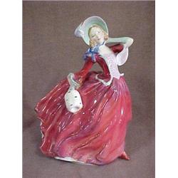 LADY FIGURINE "AUTUMN BREEZES" HN1934, 7-1/