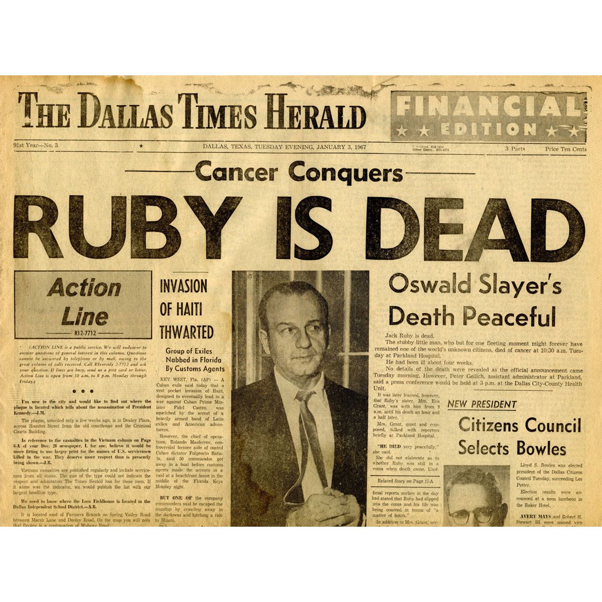 JFK Assassination Newspaper