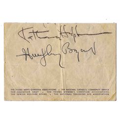 Hepburn/Bogart Autographs