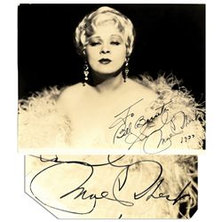 Mae West Signed Photo