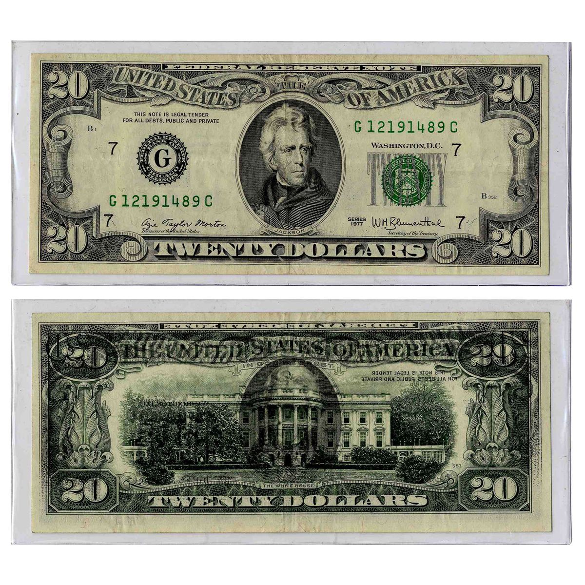 1977 $20 Federal Reserve Error Note