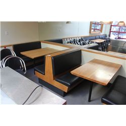 ASSORTED BOOTH SEATING WITH 2 TABLES