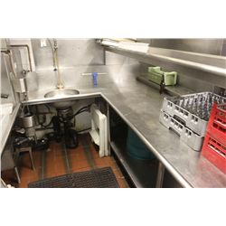 STAINLESS STEEL SINK WITH RINSE TABLE AND TABLING