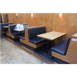 4 BOOTHS WITH SEATING AND TABLES