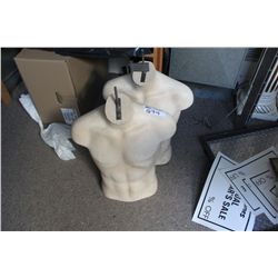 2 BUSTS WITH DISPLAY STANDS