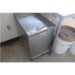 2 STAINLESS STEEL ROLLING BINS
