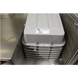 ASSORTED PLASTIC BUS BINS