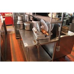STAINLESS STEEL CUT TABLE WITH CAN DESPENCER