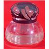 Image 1 : 2 Piece Glass Ink Well with Sterling Overlay
