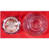 Image 3 : 2 Piece Glass Ink Well with Sterling Overlay