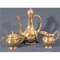 "Tiffany & Co." Turkish Style Sterling 3 Piece Tea Set