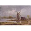 Image 1 : "H. Von Stahl" O/C Painting Entitled "Holland Landscape"