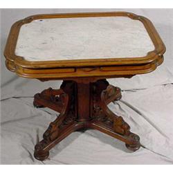 Fine Victorian Carved Walnut Center Table