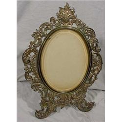 Rococo Style Brass Plated Iron Standing Frame