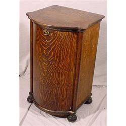 Tiger Oak Cylinder Record Cabinet + 118+ Cylinder Records