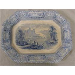 Blue Transferware Ironstone Bowl