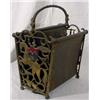 Image 1 : Brass Plated Cast Iron & Tin Magazine Holder