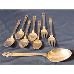 8 Pieces of International Royal Danish Sterling Flatware