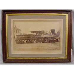 Framed Photo of Steam Engine "Antwerp" & Tender