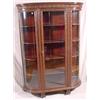 Curved Glass Carved Mahogany China Cabinet