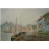 "James Cantwell" Water Color Painting of Harbor Scene