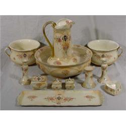 11 Piece "Crown Devon" Wash Set, Ca. 1900