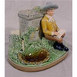 Majolica Figural Humidor, Ca. 1890