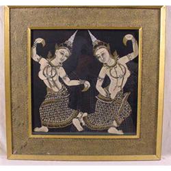 Gold & Silver Painted Figures Dancing