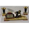 German Art Deco 3 Piece Clock Set, Ca. 1925