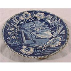 Early Blue Transfer Cup Plate, Unmarked