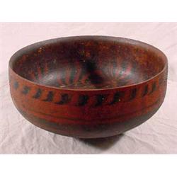 Large Hand Painted Wooden Center bowl