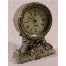 Seth Thomas Nickel Plated Iron Alarm Clock, Ca. 1910