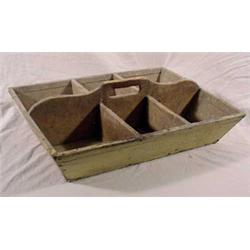 6 Section Wooden Garden Tray, Ca. 1900