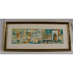 "Layton" Signed W/C on Paper of Urban Landscape