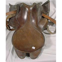 English Style Leather Saddle Mkd. "Kauffman New York & London"