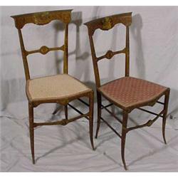Pair of Verne Martin Type Music Room Chairs, Ca. 1890